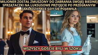 MILIONER zabrał swoją biedną SPRZĄTACZKĘ na imprezę, a goście zamilkli ze SZOKU.