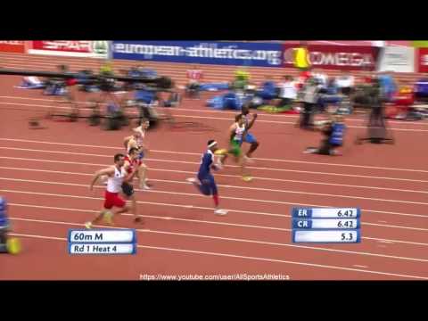 European Indoor Championships Prague - Chijindu Ujah 6.57 - Men's 60 Metres Heat 4