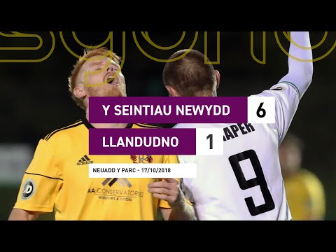 Y Seintiau Newydd 6-1 Llandudno || Uwch Gynghrair ...