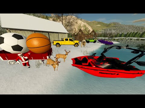 Boating Adventure Ruined by Huge Snowstorm | Farming Simulator 22