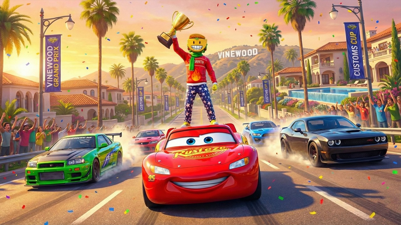 MI PRIMERA CARRERA con RAYO MCQUEEN en GTA 5 Online *CUMPLO MI SUEÑO*