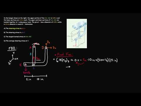 Mechanics of Materials: Shearing Stress Example Problem