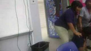 Higgins gone wild{hannah takez a tumble}Rodneisha and hannah!!