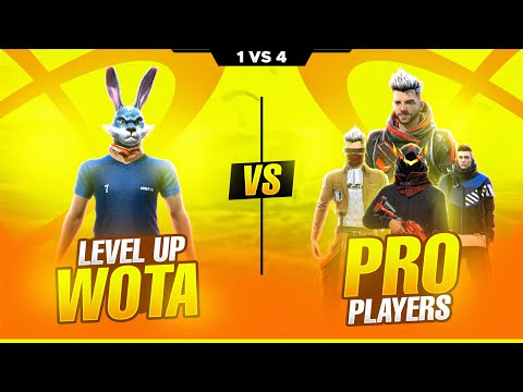 Overpower Wota 🔥 vs Pro Players || Free Fire 1 Vs 4 Insane Clash Squad Gameplay - Garena Free fire