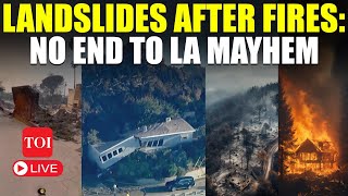 LA Wildfires New Videos LIVE: Landslides After Monster Blaze; &#39;Threatening Winds Will Come Back&#39;