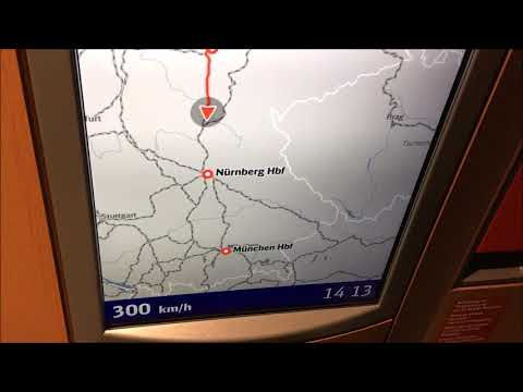 Fahrt auf der Neubaustrecke Erfurt Nürnberg