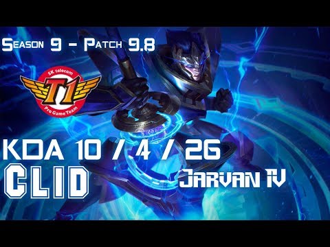 SKT T1 Clid JARVAN IV vs ELISE Jungle - Patch 9.8 KR Ranked
