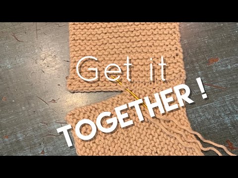 Mattress Stitch | Seaming Side to Top in Garter Stitch