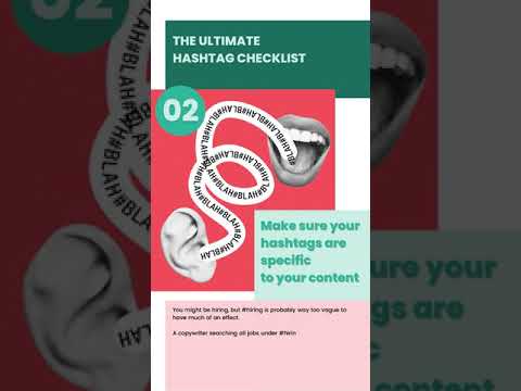 Hashtag Checklist #2: Make sure hashtags are specific to your content.