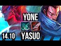 YONE vs YASUO (MID) | 11/0/6, Legendary | BR Grandmaster | 14.10