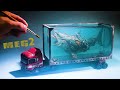 How To Make  Megalodon shark transported in a giant fish tank Diorama/Clay/Epoxy resin/The MEG2