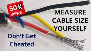 How to Measure Cable Size Manually | How to identify cable size