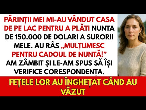 Părinții mei mi-au vândut casa de pe lac ca să plătească nunta de 150.000$ a surorii mele.