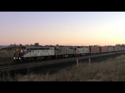 QUBE Horsham Freight Train at Sunrise - PoathTV Australian Trains & Railways