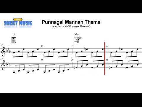 Theme Song || Punnagai Mannan || Piano
