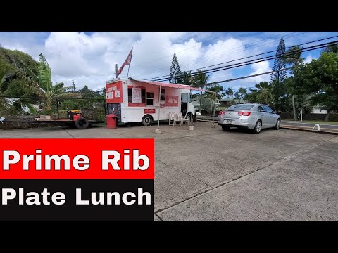 Gord's Smoke Prime Rib Hauula, HI | Prime Rib Plate Lunch!