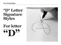 Signatures from D Alphabet | 6 Stylish Signature for name Dikshant ! | Draw D Letter Signs