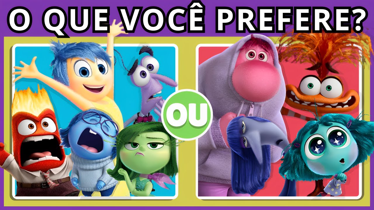 O Que Você Prefere? 🤔 | Desafios Divertida Mente 2 😁😭😱🤢😡