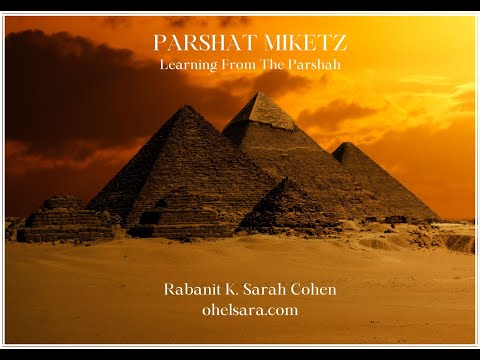 Parshat Miketz: Learning From The Parshah - Rabanit K. Sarah Cohen