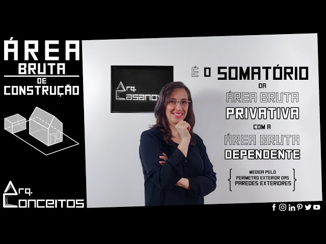 ÁREA BRUTA de CONSTRUÇÃO é o somatório de todas as áreas. O conceito mais abrangente e diversificado.