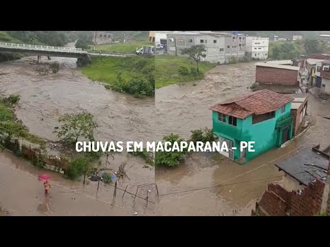 CHUVAS FORTES TRANSBORDAM RIOS EM MACAPARANA- PE. 28/04/2026