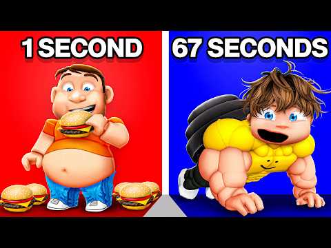 Every Second +1 MUSCLE GAIN in Roblox...