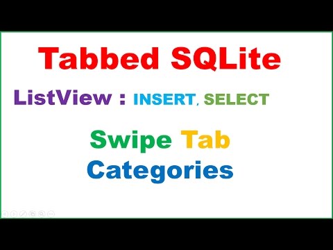 Android Tabbed Data Ep.02 : ListView- Swipe Fragments SQLite CRUD