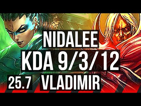 NIDALEE vs VLADIMIR (TOP) | 1500+ games | EUW Grandmaster | 25.7