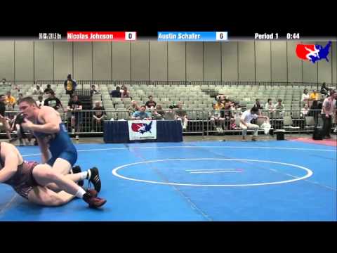 Nicolas Johnson vs. Austin Schafer at 2013 Junior Nationals - FILA - FS