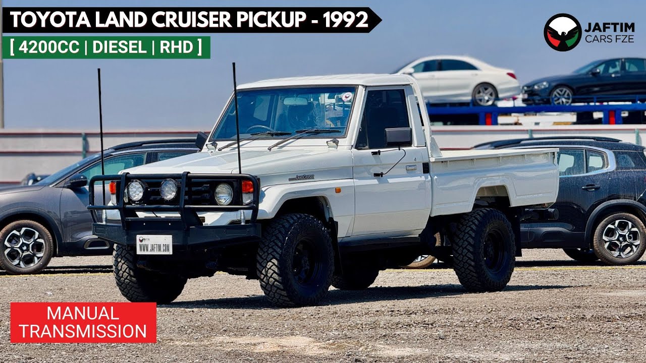 تويوتا لاند كروزر بيك آب SINGLE CABIN | BULL BAR WITH LED LIGHTS | RHD | 1992 | 4.2L DIESEL ENGINE | MANUAL TRANSMISSION | 4W video