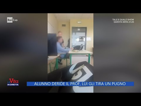 Alunno deride il prof, lui gli tira un pugno - La Vita in diretta 04/11/2022