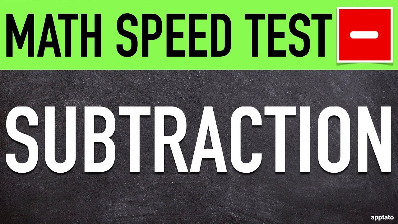 Subtraction Math Speed Test (20 Problems) | Subtract Numbers | Human Calculator Mental Maths Drill