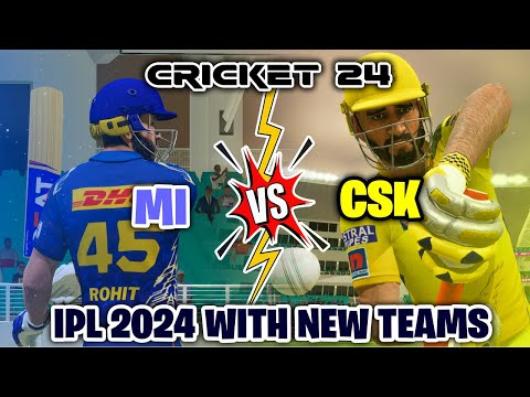 CSK vs MI with new teams - IPL 2024 - Cricket 24 - Hashtag Gamer
