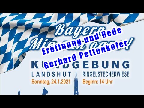 Landshut Infotruck 24.01.21 Eröffnung und Rede Gerhard Pettenkofer