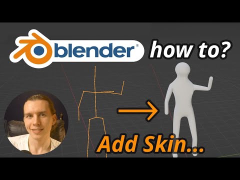 How to use a skin modifier and change its thickness in Blender