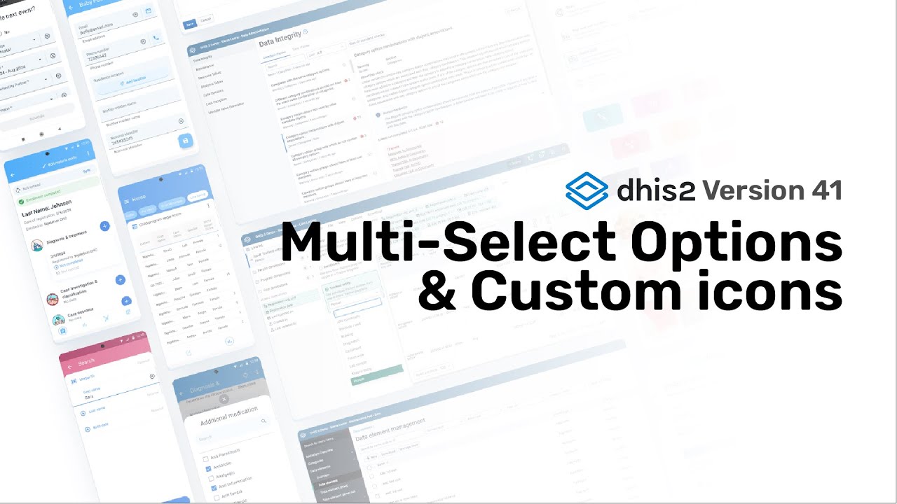 Multi-select Options & Custom icons - #dhis2 #version41
