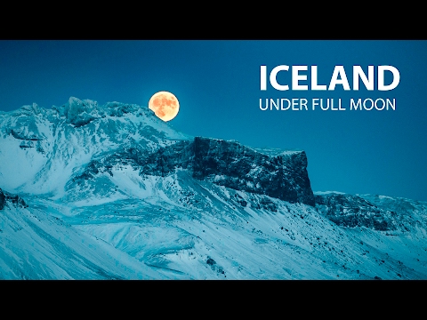 סרטון מדהים המתעד את נופי איסלנד לאור ירח מלא
