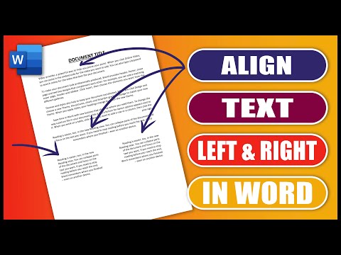 In Word How to ALIGN TEXT to the Left and Right | EASY TUTORIAL