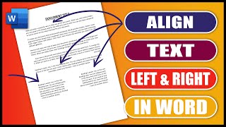 In Word How to ALIGN TEXT to the Left and Right | EASY TUTORIAL
