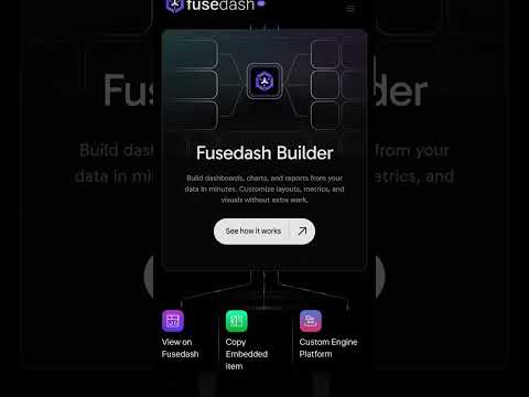 Fusedash AI 🚀 | Next-Gen AI Data Visualization & Dashboard Platform
