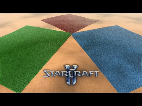 BATTLE ROYALE - 100k Zealots vs 100k Marines vs 100k Zerglings - Starcraft 2 Battle in UEBS2