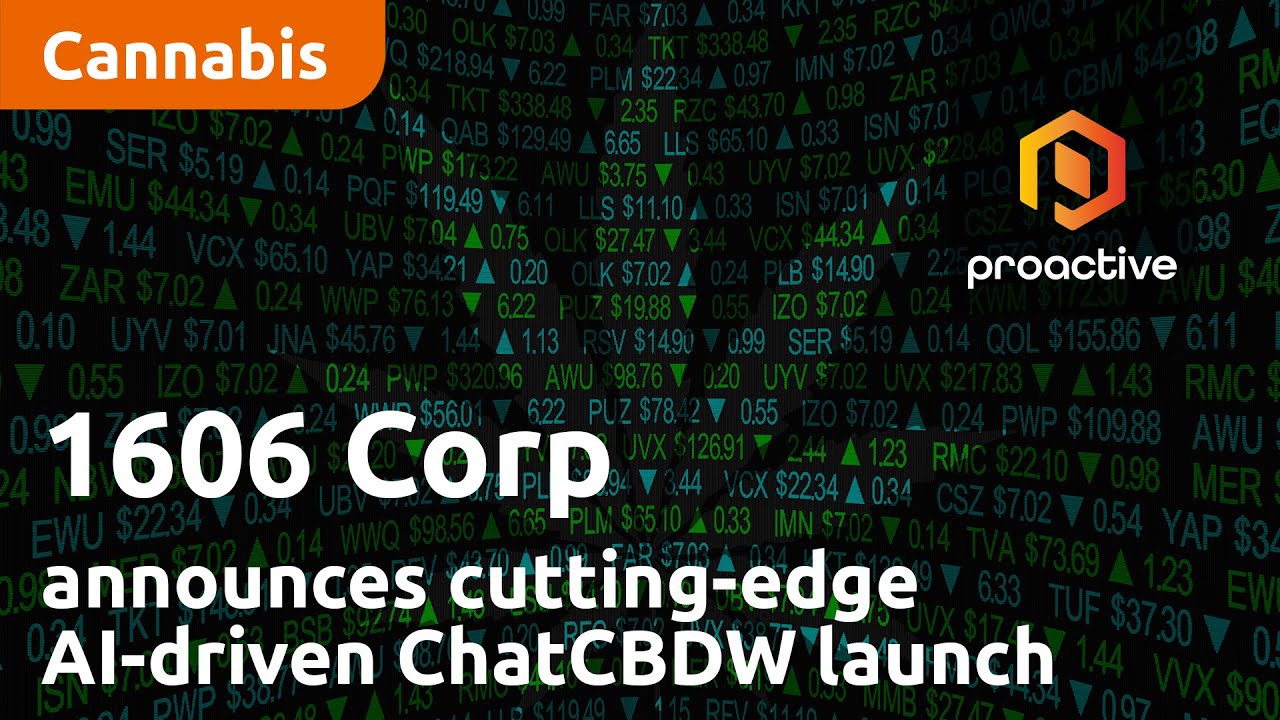 1606 Corp announces cutting edge AI driven ChatCBDW will launch on Tuesday