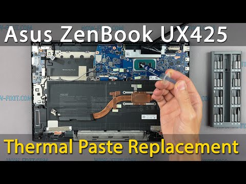 Asus ZenBook 14 UX425E Disassembly, fan cleaning and thermal paste replacement