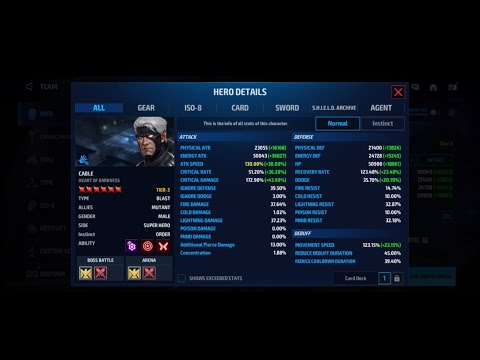 Cable Test Heart of Darkness Lvl.70, World Boss, Daily Activity 2023/08/31 - Marvel Future Fight