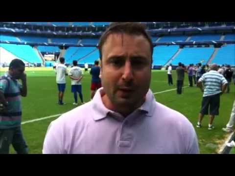 Jogo Rápido: Gramado da Arena em teste para o jogo contra a LDU