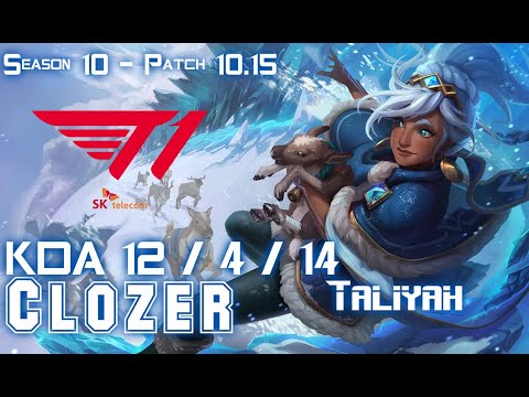 T1 Clozer TALIYAH vs T1 Roach PANTHEON Mid - Patch 10.15 KR Ranked