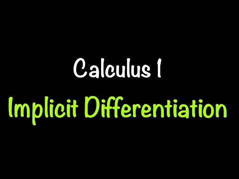 Calculus 1: Implicit Differentiation (Video #13) | Math with Professor V