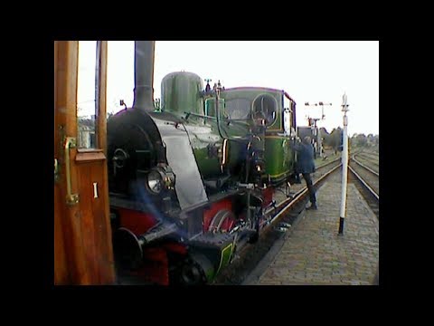 Narrow Gauge Railway with Steam Locomotive in Holland (The Netherlands) from Hoorn to Medemblik. .