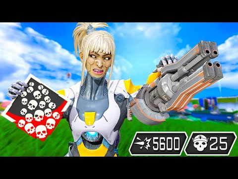 RAMPART 25 KILLS AND 5600 DAMAGE - EPIC ENDING (Apex Legends Gameplay)