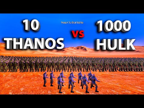 10 THANOS vs 1000 HULK / UEBS